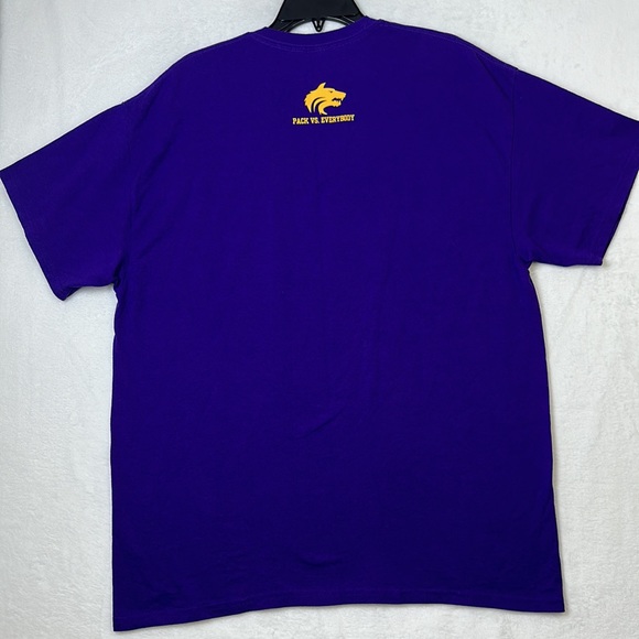Gildan Men’s Short Sleeve T-shirt Central Football Purple Gold Size XL - Picture 7 of 9